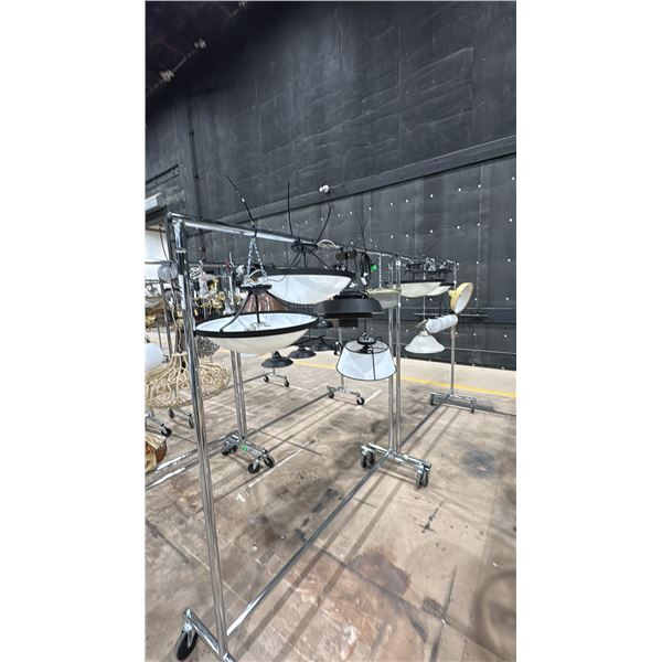 2 ROLLING RACKS OF ASSORTED LIGHT FIXTURES
