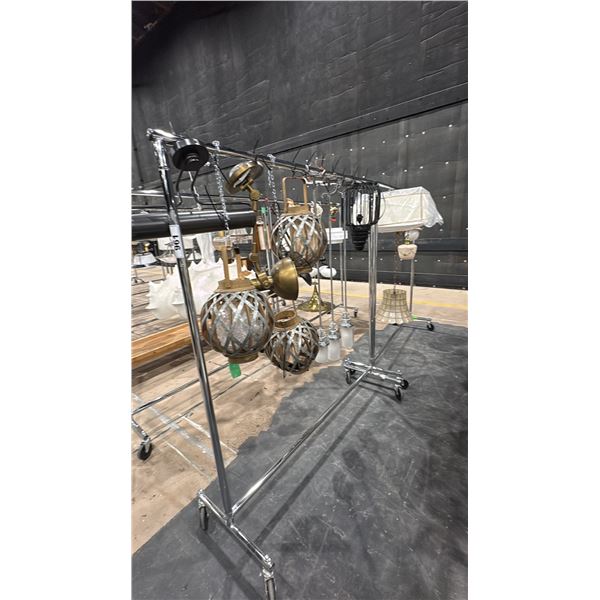 2 ROLLING RACKS OF ASSORTED LIGHT FIXTURES
