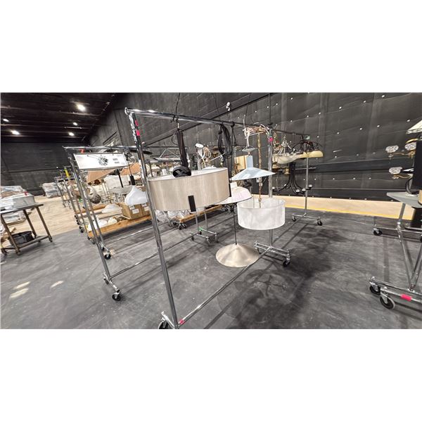 2 ROLLING RACKS OF ASSORTED LIGHT FIXTURES