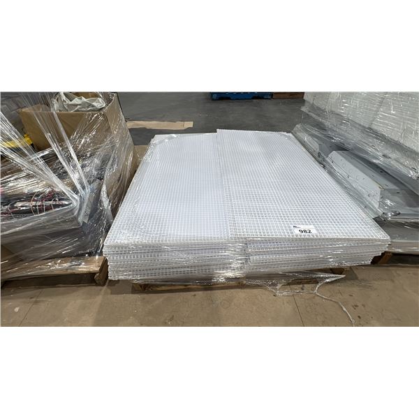 PALLET OF WHITE LIGHT PANEL COVERS