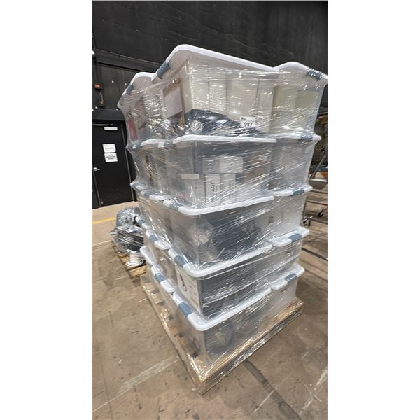 PALLET OF ASSORTED LAMPS & ELECTRICAL PARTS/COMPONENTS