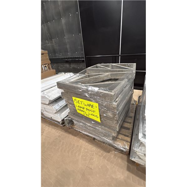 PALLET OF WOOD LAMP POST ARMS