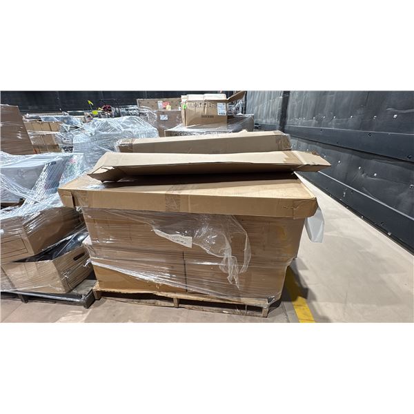 PALLET OF LIGHT PANEL COVERS, CHAIN, FIRE EXTINGUISHER & HARDWARE