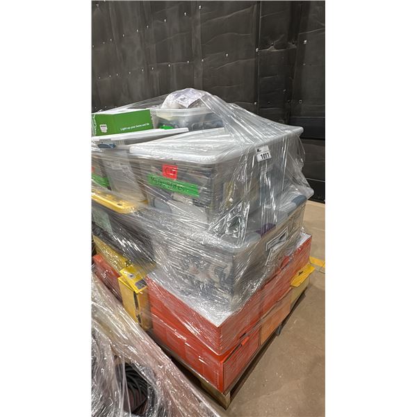 PALLET OF ASSORTED ELECTRICAL PARTS. LIGHTS & COMPONENTS