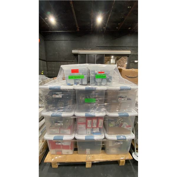 PALLET OF ASSORTED ELECTRICAL PARTS & HARDWARE