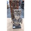 Image 2 : 2 CARVED WOODEN DECOR PIECES ON BASES