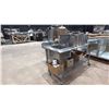 Image 2 : 2 MOBILE ULINE STAINLESS STEEL COMMERCIAL PREP TABLES- 1 WITH SINK, LARGE GROUP OF ASSORTED