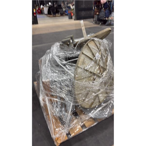 PALLET OF PROP SATELLITE DISHES