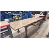 Image 2 : LARGE 2 DRAWER RUSTIC MOBILE WOODEN DINING TABLE