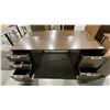 Image 3 : LARGE 5 DRAWER DESK WITH OVERHEAD CABINET & SIMILAR OFFICE CABINET
