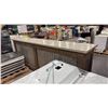Image 1 : COUNTRY STYLE SERVING/SALES COUNTER WITH STORAGE COMPARTMENTS