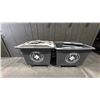 Image 1 : 2 GREY PLASTIC ROLLING BINS WITH LIDS