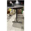 Image 3 : MANUALLY ADJUSTABLE METAL LEGGED WOOD TOP TABLE