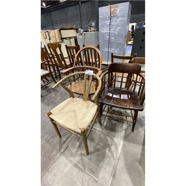 3 ASSORTED ANTIQUE CHAIRS