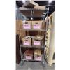 Image 1 : MOBILE RACK WITH BOXES OF LAW BOOKS
