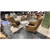 Image 3 : PAIR OF WOVEN CHAIRS WITH SMALL TABLE