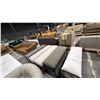 Image 1 : GROUP OF 5 PADDED BENCHES & BROWN COUCH