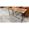Image 2 : METAL BASE WOOD TOP TABLE