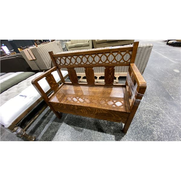 WOOD STORAGE BENCH