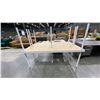 Image 1 : 5 WHITE IKEA TABLES & TUB CHAIR