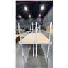 Image 2 : 5 WHITE IKEA TABLES & TUB CHAIR