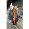 Image 1 : LARGE GROUP OF ASSORTED PRODUCTION COSTUME ITEMS- WORK CLOTHES, VESTS, JACKETS, OVERALLS & MORE