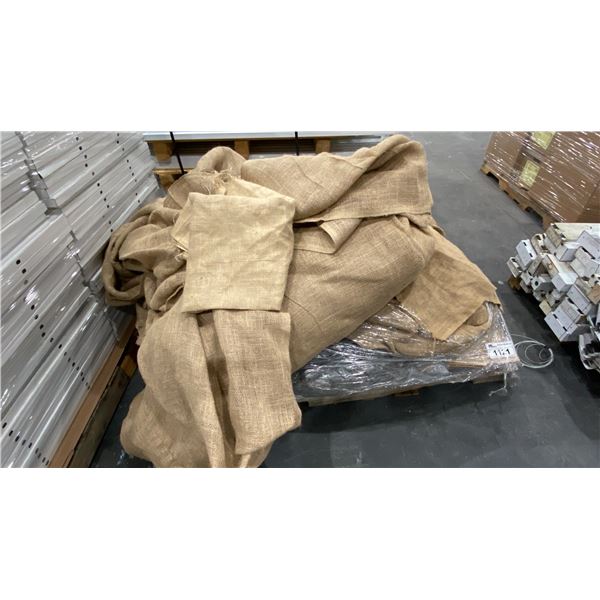 PALLET OF ASSORTED BURLAP MATERIAL