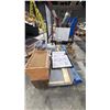 Image 2 : GREY COUNTERTOP WITH SINK, FRAMED PRINT, ORGANIZERS, DECOR