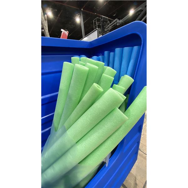 2 PING PONG TABLES & ASSORTED POOL NOODLES