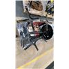 Image 2 : PALLET OF 6 BLACK ROUND BAR TABLES- 4 ARE BAR HEIGHT & MISSING TOPS