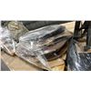Image 3 : PALLET OF ASSORTED DARK WOOD ROUND TABLE TOPS