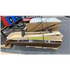 Image 2 : SMALL WHITE DESK, WOOD FRAMED PRIVACY GLASS ROOM DIVIDER PANELS, LAMP, METAL FLOWER STANDS &