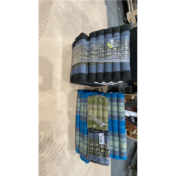 GROUP OF 4 ASSORTED TRIANGLE FOLDING PILLOWS