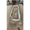 Image 1 : WOODEN WORKSHOP TABLE, STANDING MIRROR & 4 GOLD FRAMED CURVED TOP BUILD IN MIRRORS