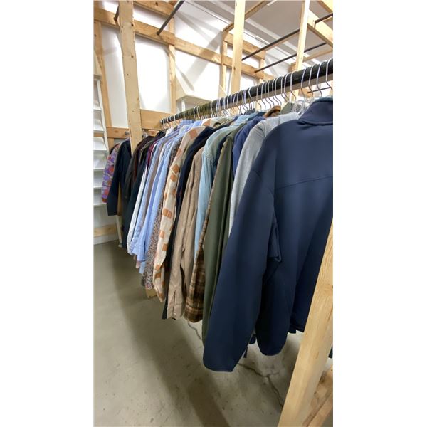 LARGE GROUP OF ASSORTED PRODUCTION CLOTHING ITEMS *RACKS NOT INCLUDED*