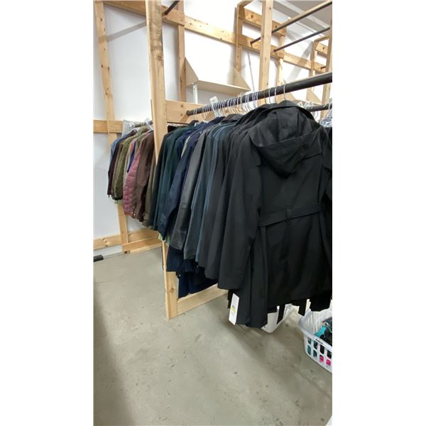 LARGE GROUP OF ASSORTED PRODUCTION CLOTHING ITEMS *RACKS NOT INCLUDED*