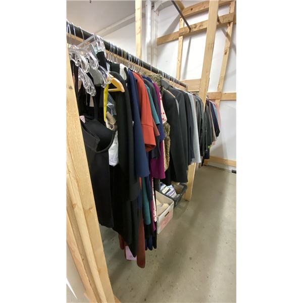 LARGE GROUP OF ASSORTED PRODUCTION CLOTHING ITEMS *RACKS NOT INCLUDED*