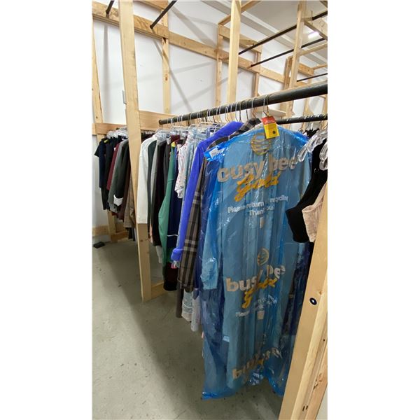 LARGE GROUP OF ASSORTED PRODUCTION CLOTHING ITEMS *RACKS NOT INCLUDED*