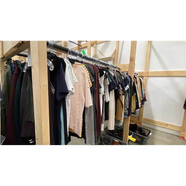 LARGE GROUP OF ASSORTED PRODUCTION CLOTHING ITEMS *RACKS NOT INCLUDED*