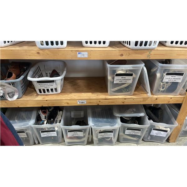 3 SHELVES OF ASSORTED MENS SHOES