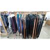 Image 3 : RACK OF ASSORTED PRODUCTION COSTUME ITEMS- TIES, BELTS, SUSPENDERS, POCKET SQUARES