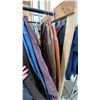 Image 4 : RACK OF ASSORTED PRODUCTION COSTUME ITEMS- TIES, BELTS, SUSPENDERS, POCKET SQUARES