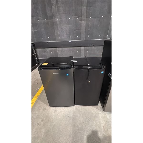 2 MINI FRIDGES- BLACK STAINLESS STEEL HAMILTON BEACH & MATTE BLACK DANBY