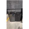 Image 1 : 2 MINI FRIDGES- BLACK STAINLESS STEEL HAMILTON BEACH & MATTE BLACK DANBY