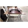 Image 2 : TABLE, DESK RISER & 3 ASSORTED BOOKSHELVES