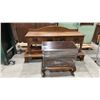 Image 1 : 2 DRAWER HALL TABLE ON RISER & ANTIQUE STYLE NIGHTSTAND
