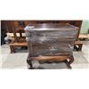 Image 2 : 2 DRAWER HALL TABLE ON RISER & ANTIQUE STYLE NIGHTSTAND