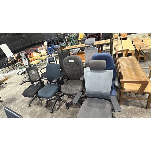 GROUP OF 8 ASSORTED MOBILE OFFICE CHAIRS