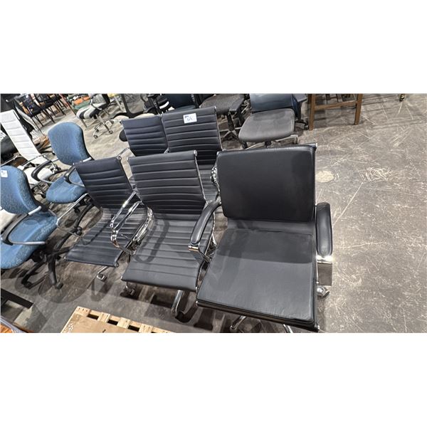 5 BLACK MOBILE CLIENT CHAIRS