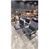 Image 2 : 3 BLACK PADDED CHAIRS
